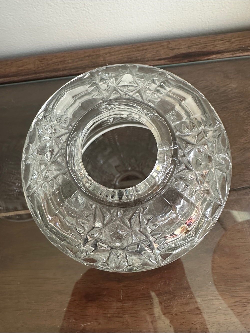 Vintage Franken Fairy Lamp - Stars & Bars Top with Lead Crystal Base - Picture 5 of 6